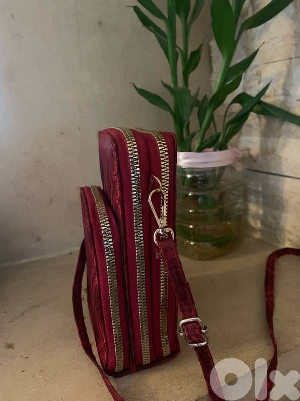 Elegant burgandy cross bag high quality 2