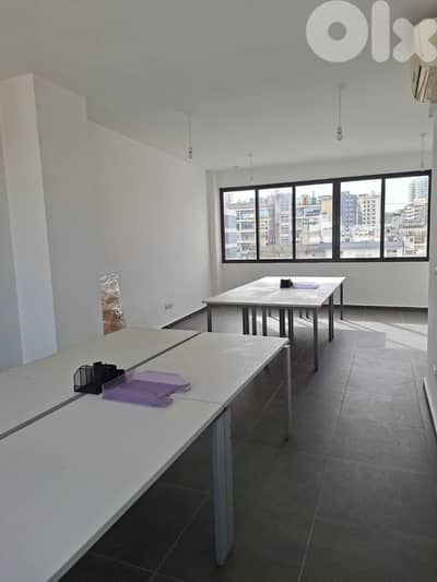 مكتب مجهز للايجار في الحمراء Full equipped office for rent in Hamra