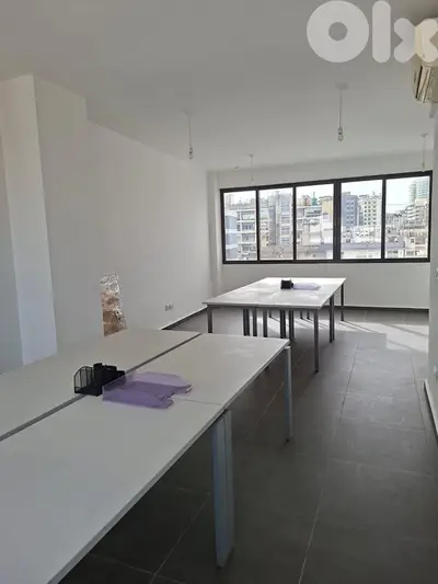 مكتب مجهز للايجار في الحمراء Full equipped office for rent in Hamra