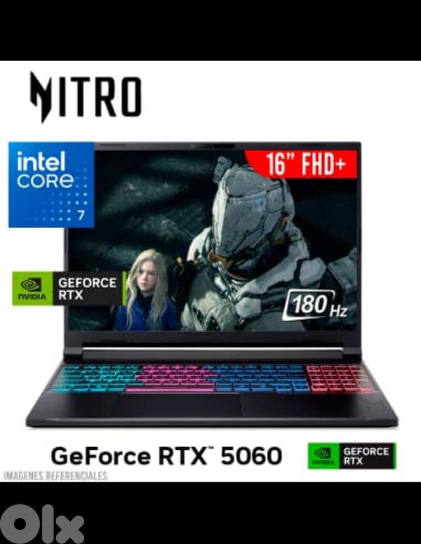 BRAND NEW SEALED ACER NITRO V16 CORE 7 240H WITH RTX 5060/ 180HZ 2K 0