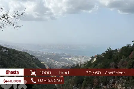 Ghosta 1000m2 | Impressive View | Classy Area | 30/60 | WA