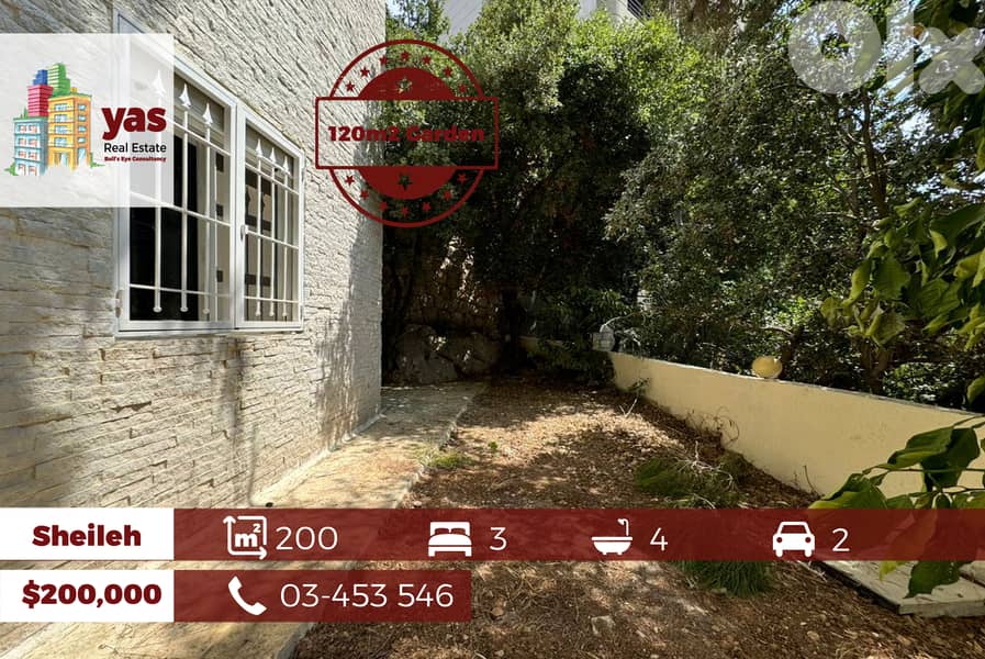 Sheileh 200m2 | 120m2 Garden | Private Street | Prime Location | TYT | 0