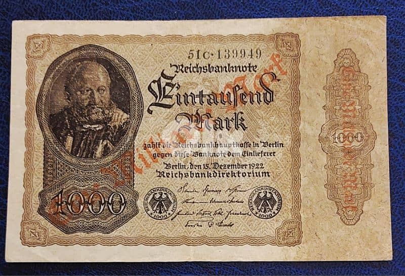 Germany Berlin 1922 1 Billion Mark Weimar Republic 0