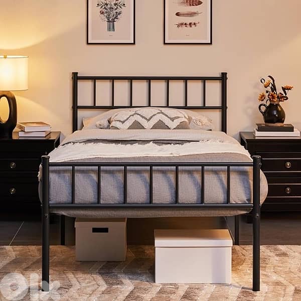 Yaheetech 3ft Single Metal Bed 2