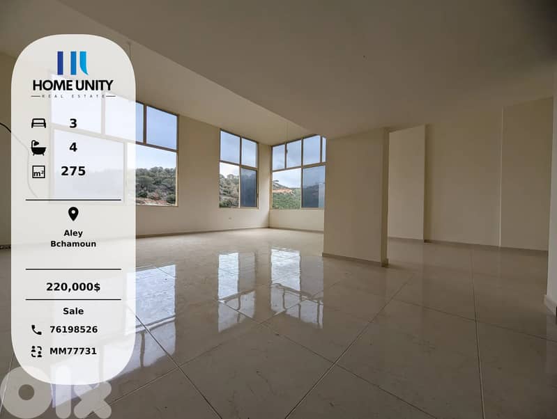 apartment for sale in bchamoun yahudeye 0