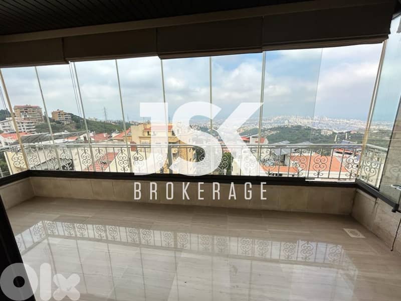 L13076 - Semi-Furnished Apartment With View for Rent In Ain Saadeh 0