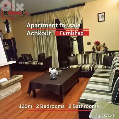 Furnished apartment for sale in Aachqout شقة مفروشة في عشقوت Furnished apartment for sale in Aachqout شقة مفروشة في عشقوت
