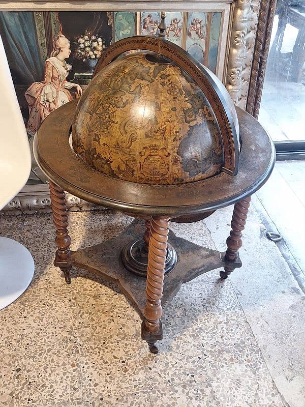 antique italian dome bar trolley 0