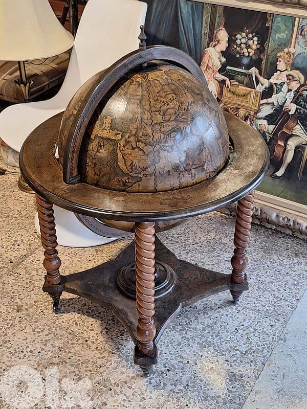antique italian dome bar trolley 4