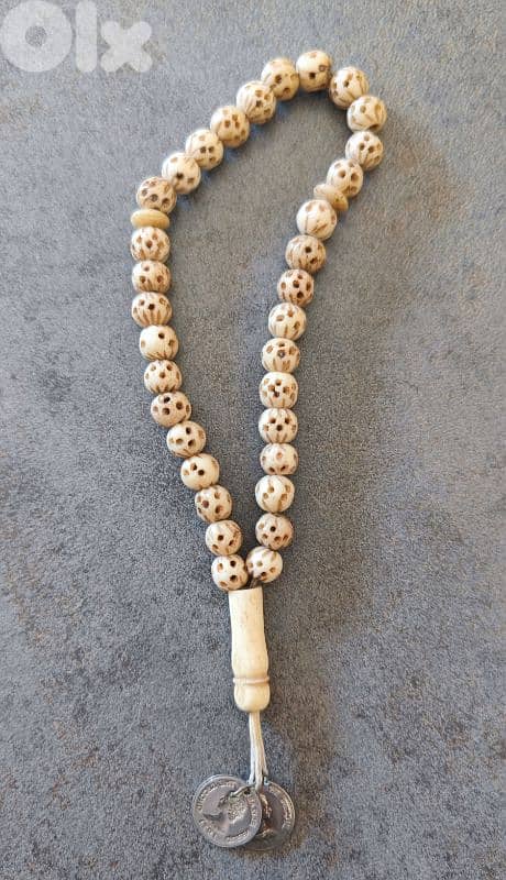 Vintage Hand-Carved Bone Tasbih – Rare Style 0