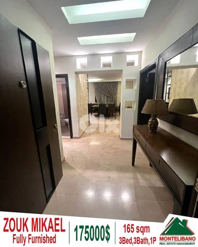 165 sqm Apartment For Sale in Zouk Mikael ذوق مكايل