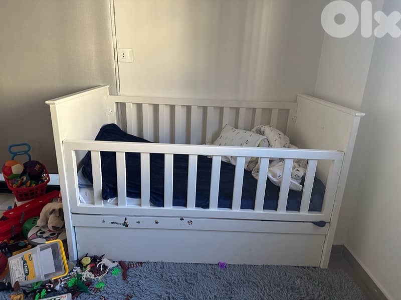 Children’s wooden Bed with Drawer & Foma Mattress Included 0