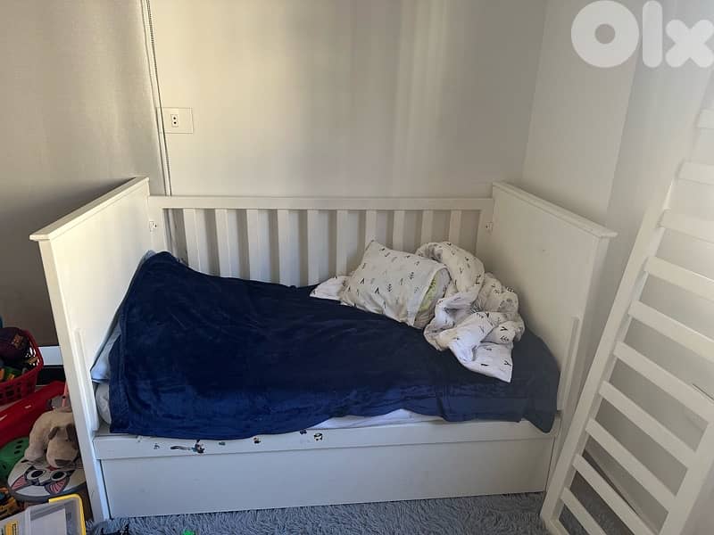 Children’s wooden Bed with Drawer & Foma Mattress Included 1