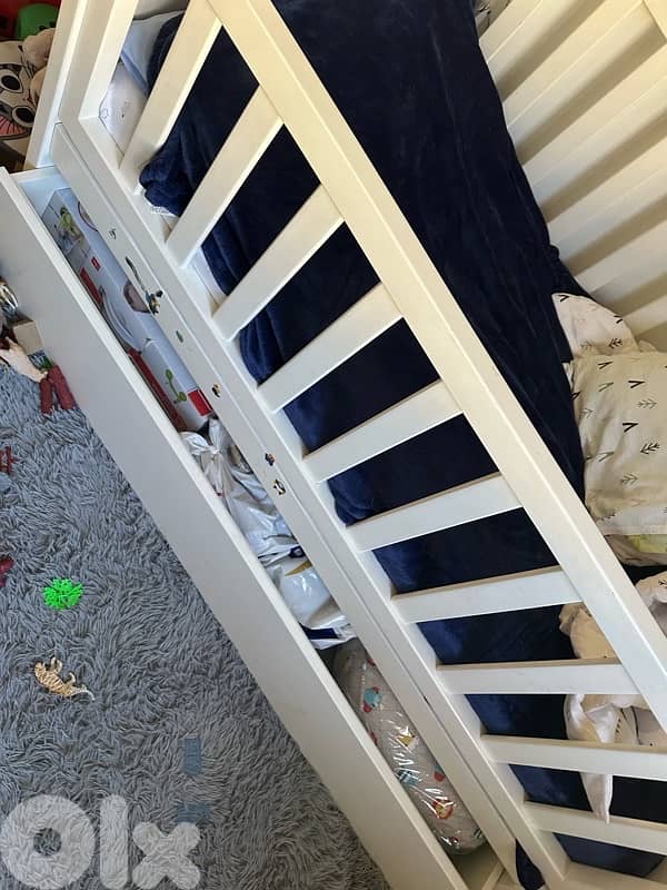 Children’s wooden Bed with Drawer & Foma Mattress Included 2