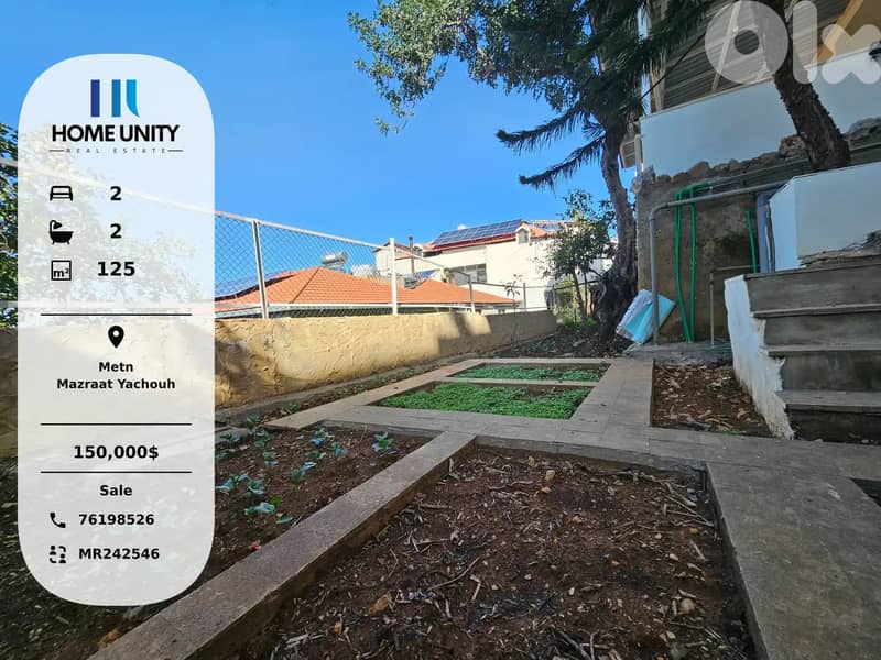 apartment with gardden for sale in Mazraat Yachouh, Metn 0