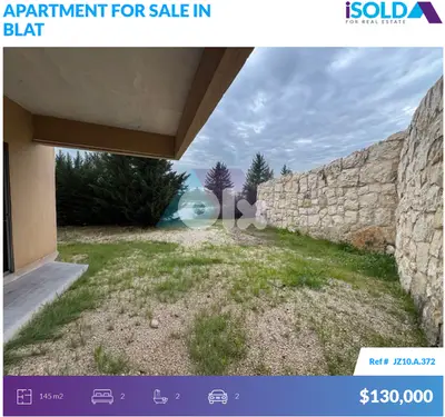 2 bedroom apartment+sea view 4sale in Blat-Near LAU- شقة للبيع في بلاط