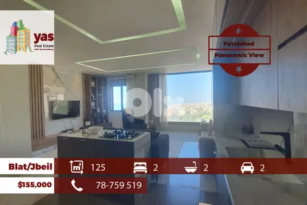 Blat/Jbeil 125m2 | Furnished | Panoramic View | Calm Street | ABA