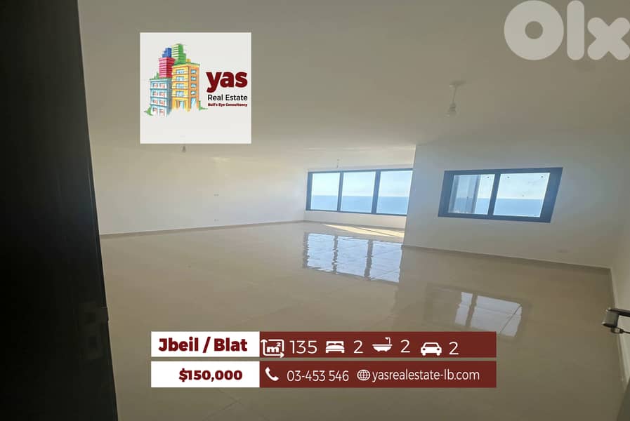 Jbeil/Blat 135m2 | Brand New | Sea View | Calm Area | OH 0