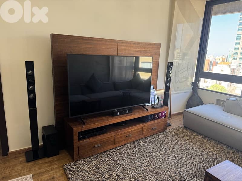 Premium Solid Wood TV Stand 0