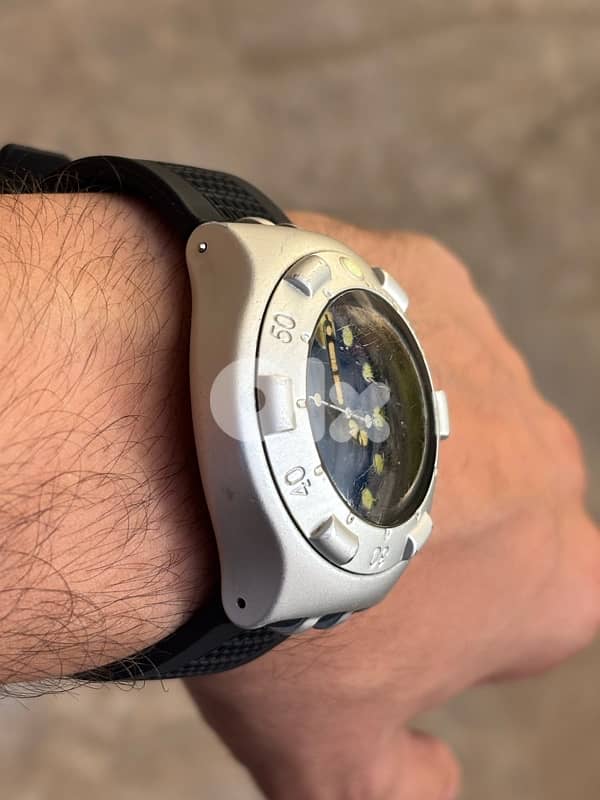 Vintage rare HYDROSPACE Swatch Irony Scuba Aluminum 200m-1997 Diving 5
