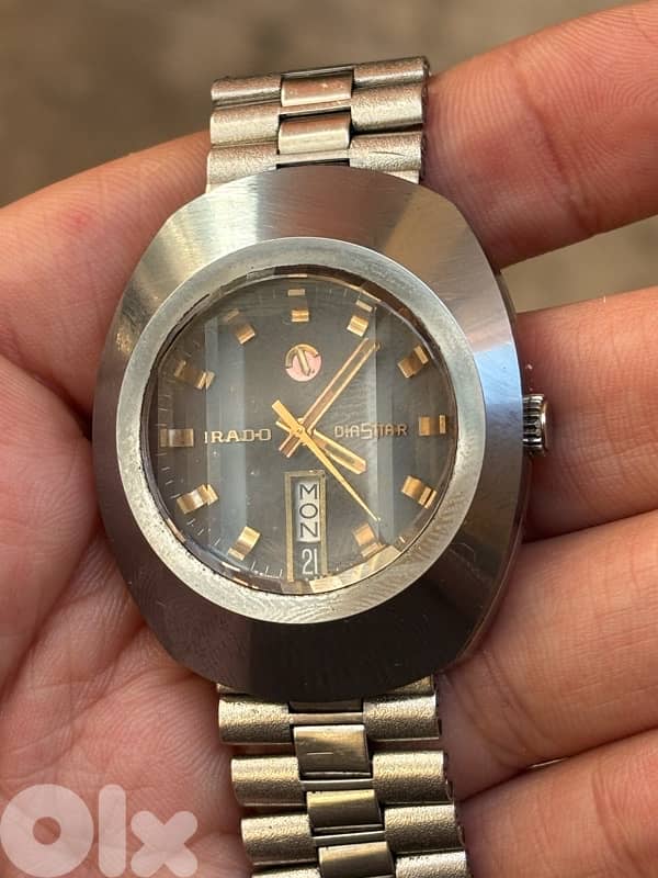 Vintage RADO DiaStar 8/1 Automatic-Rare Faceted Crystal/Dial-Swiss 4