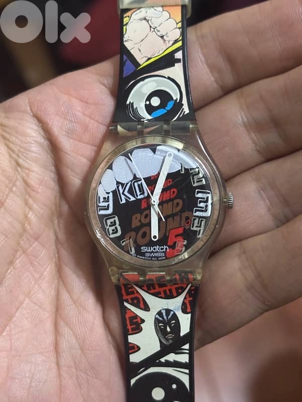 VINTAGE 2008 Swatch "AHHHH!" (GE226) - Rare Comic Book Pop Art Watch 0