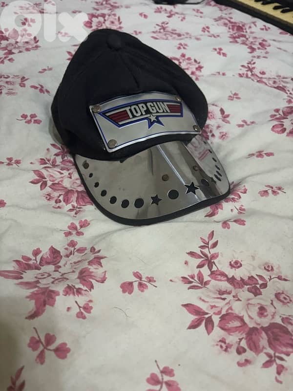 VINTAGE Top Gun Hat-Metal Logo Plate,Chrome Visor-Collector’s Item 0