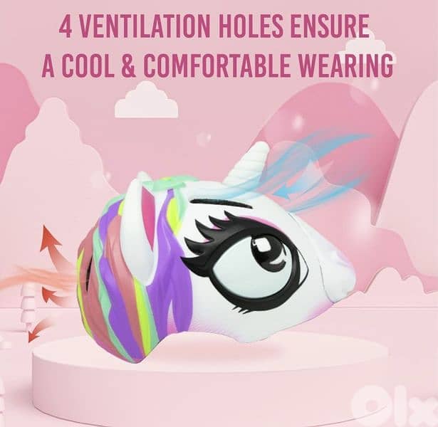 ANIMILES Kids bicycle & multi sports Helmet, 3D Unicorn/4$ delivery 5
