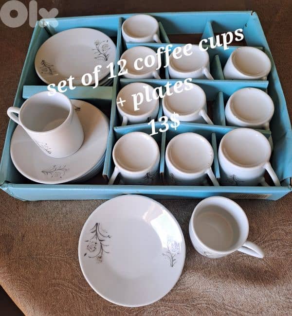 Coffee cups and plates, excellent condition 0