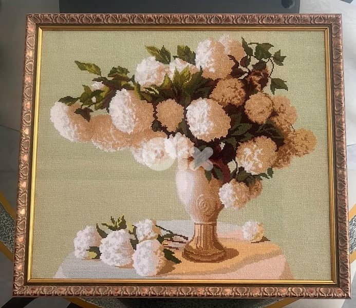 Embroidery  “Lace Bouquet of Hydrangea” 0