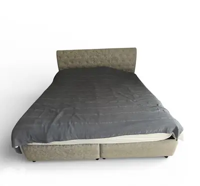 elegant light grey bed