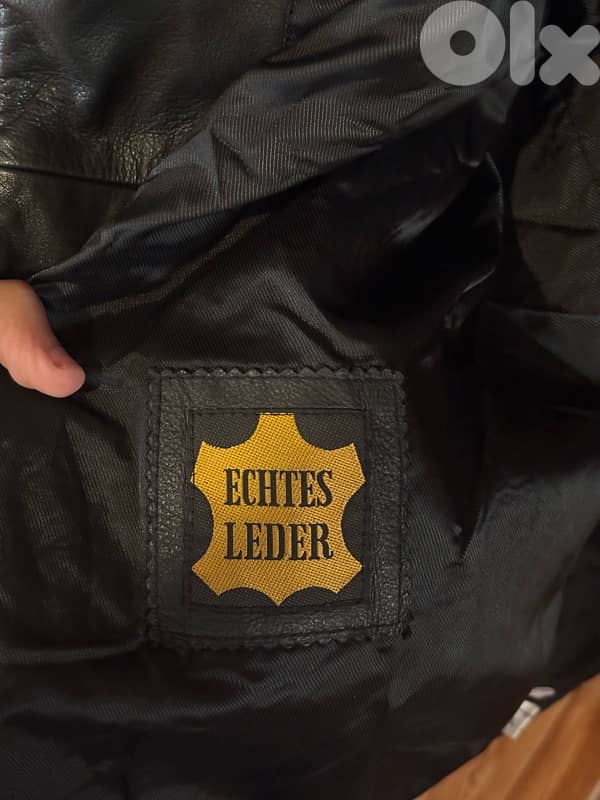 Vintage German Real Leather Jacket - size 40 women L - Made in Germany 3