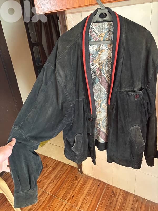 Vintage ASGenuine Suede Jacket- Size 54 XL- Luxury Paisley Lining 0