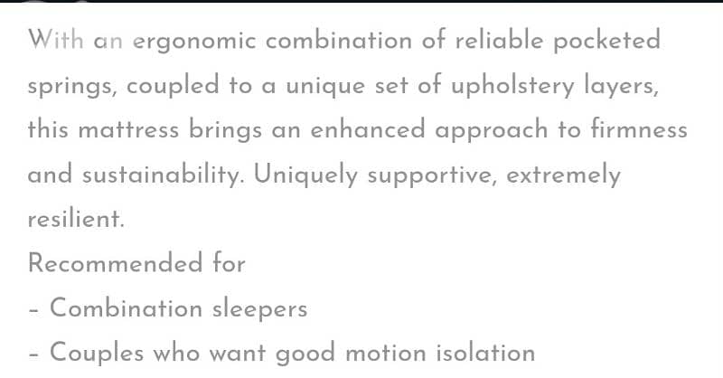Sleep comfort Aurora matress 180x195 warranty 4 years 2