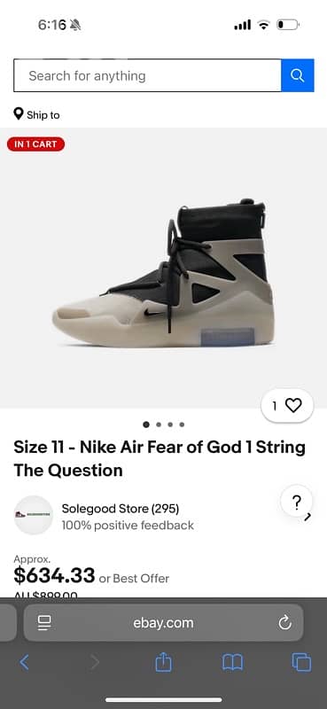 Nike fear of god shoes 1