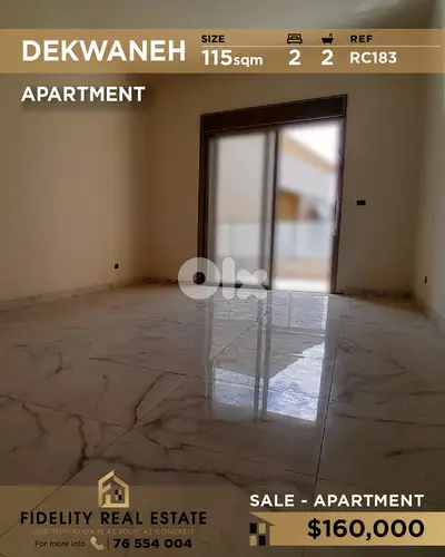 Apartment for sale in Dekwaneh RC183 شقة جديدة للبيع في الدكوانة،