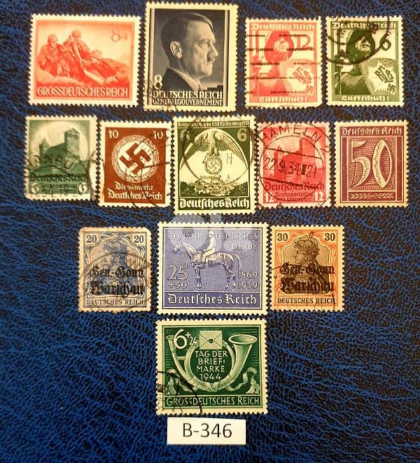 Germany Reich Nazi set of 13 stamps Lot# B-346 0