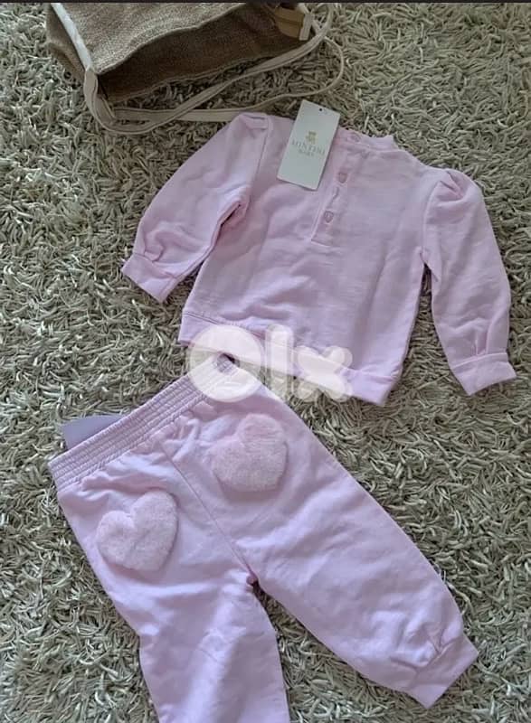Cute Pink baby pajama with elegant tote bag 1