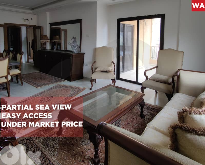 3 balconies/Prime location/sea view/Khaldeh/خلدة  ! REF#WA133245 ! 0