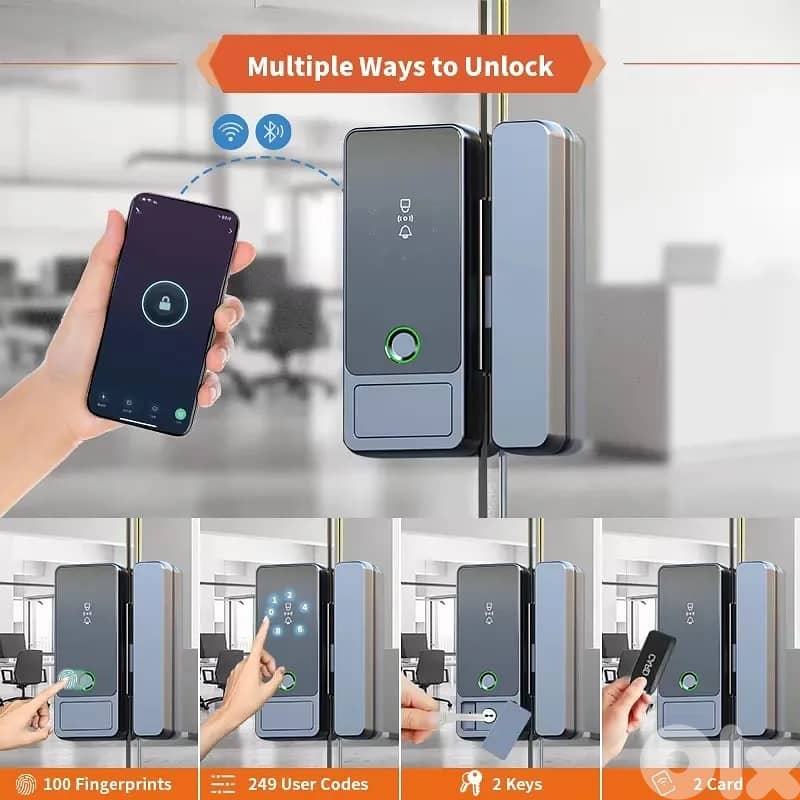 Tuya Smart Digital Glass Door Lock D-46 3