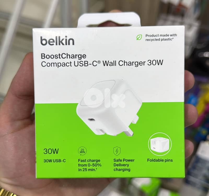 Belkin Boostcharge compact Usb-c wall charger 30w 2pin 0