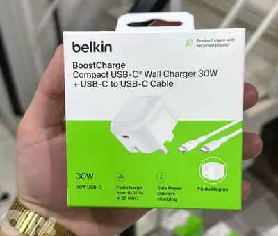 Belkin Boostcharge compact usb-c wall charger 30w 2pin + usb-c to