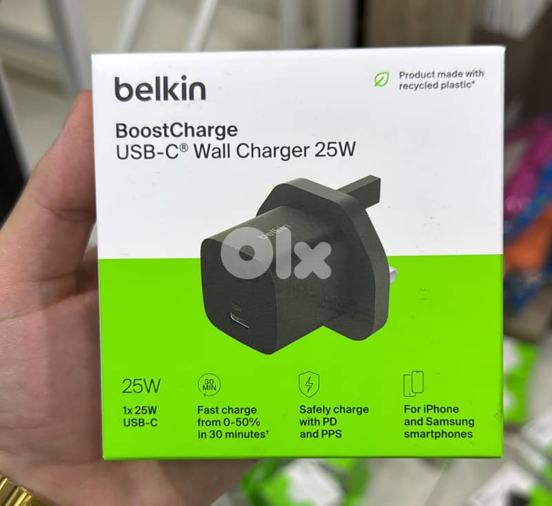 Belkin Boostcharge Usb-c wall charger 25w 3pin black 13$ 0