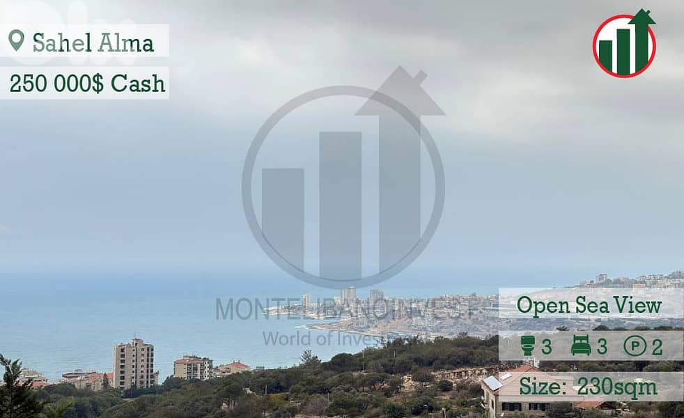 OPEN VIEW! HOT DEAL! Apartment For Sale In Sahel Alma!!! 0