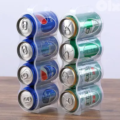 Clear Plastic Beverage Can Storage Organizer for Fridge