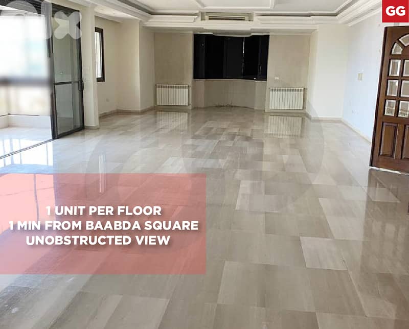 Unobstructed view ,prime location , Baabda Town /بعبدا REF#GG133319 0