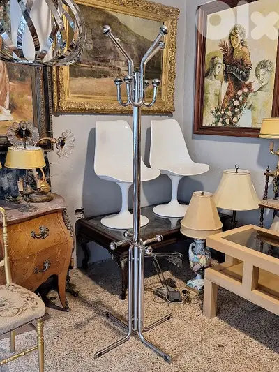 vintage chrome coat rack