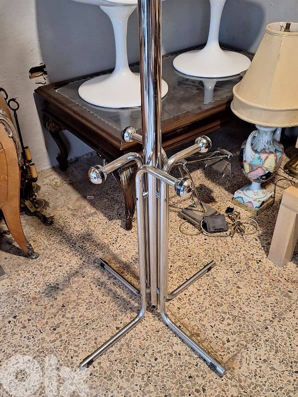 vintage chrome coat rack 3