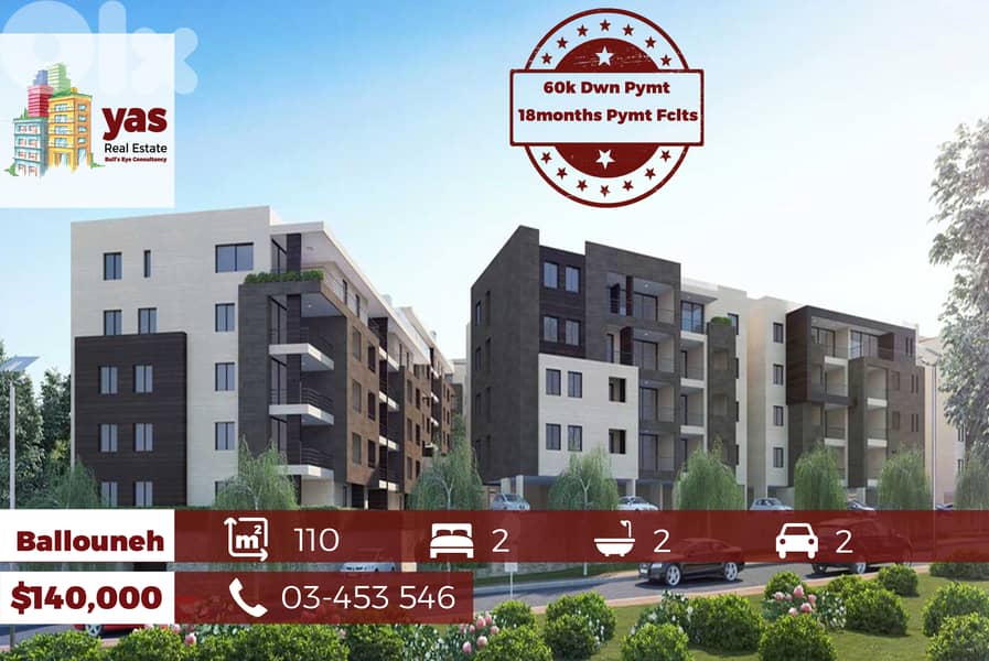 Ballouneh 110m2 | Luxury Project | PAYMENT FACILITIES | CATCH | 0