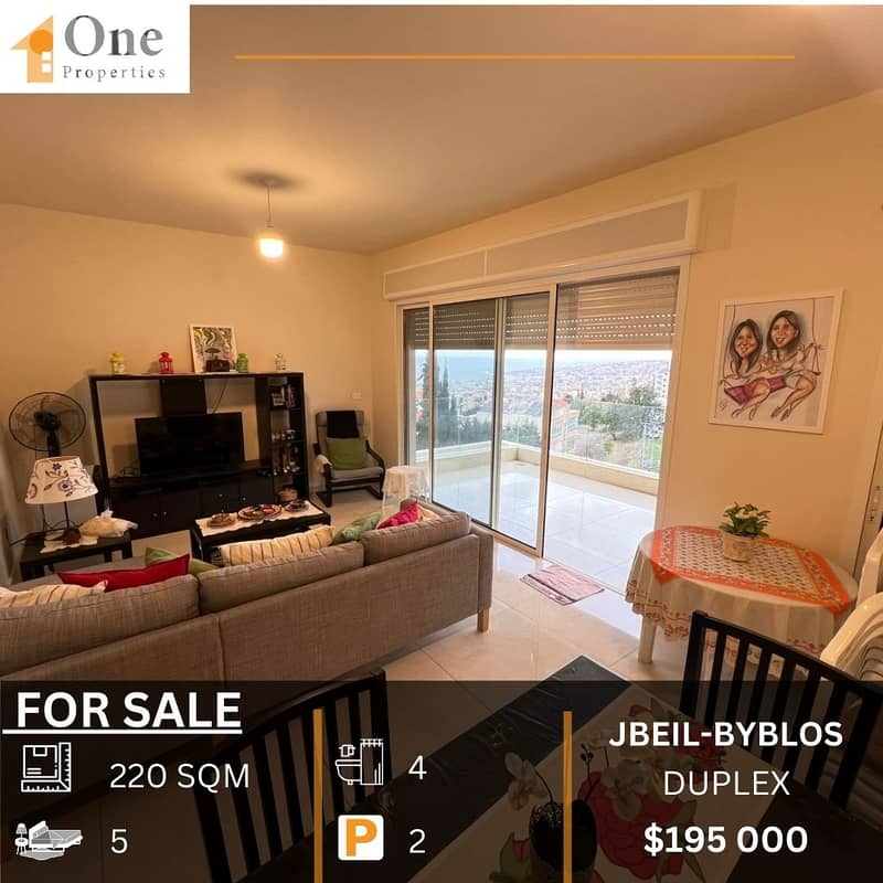 DUPLEX APARTMENT FOR SALE IN JBEIL 0